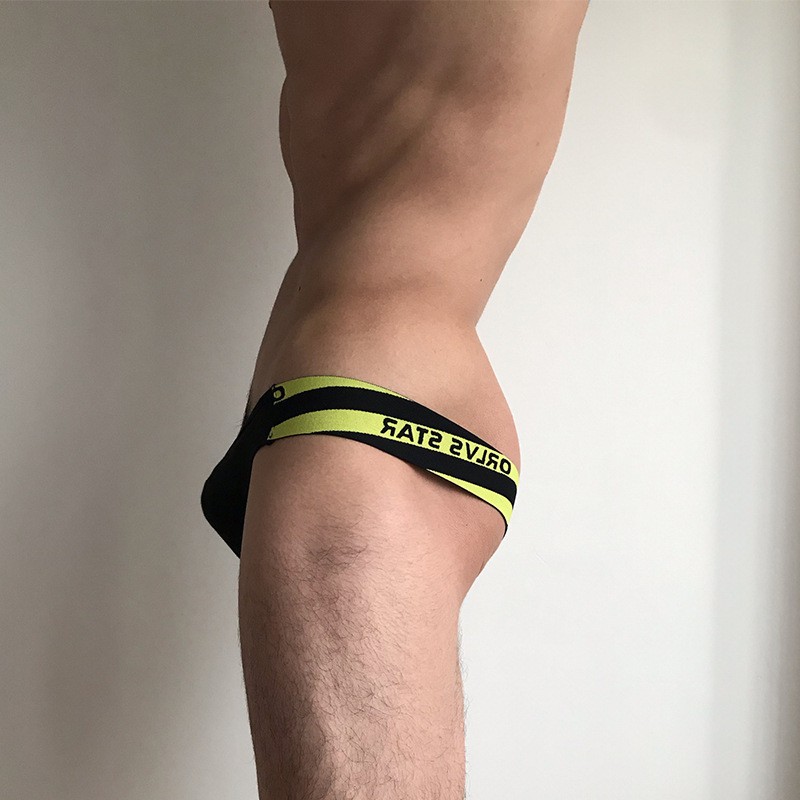 Men Underwear Sexy Low waist Jockstrap Gay Men Thong Cotton Breathable Sissy Swimwear Hip lift Underpants OR503