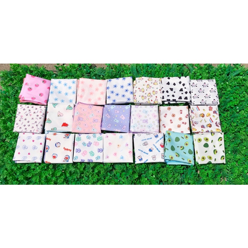 KHĂN BANDANA HOẠ TIẾT HOẠT HÌNH BÒ SỮA XINH XẮN