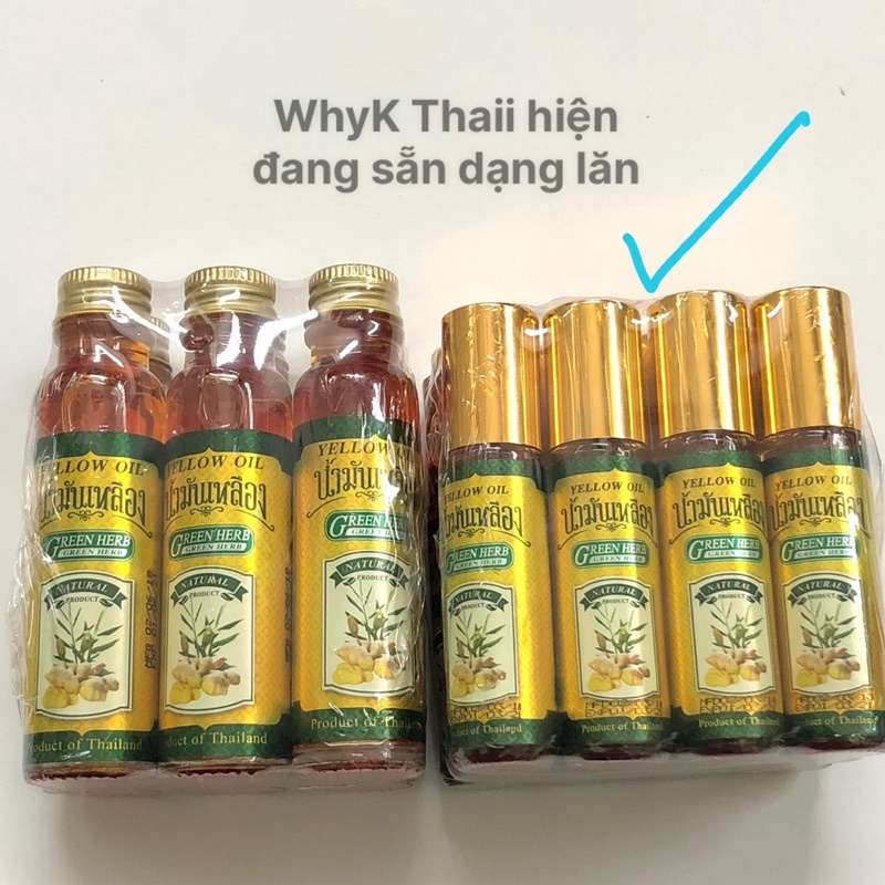 Dầu Lăn Gừng Thái Lan Chính Hãng Green Herb Date 2024