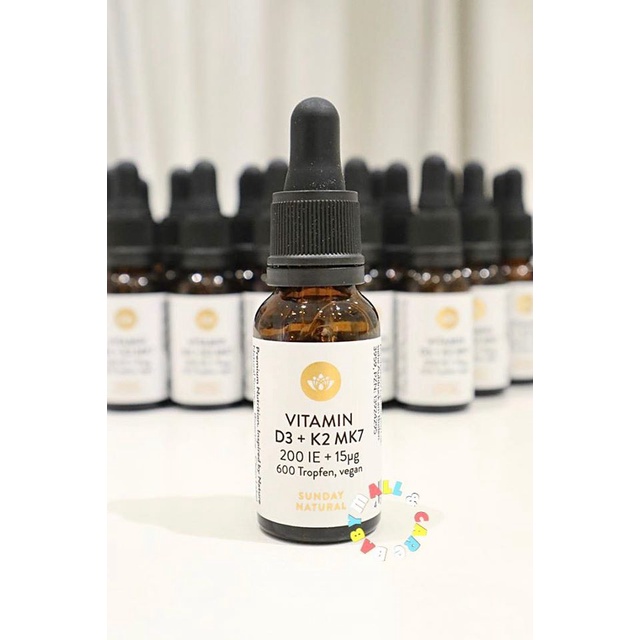 Vitamin D3K2 MK7 Sunday Natural 20ml Đức (DATE MỚI NHẤT)