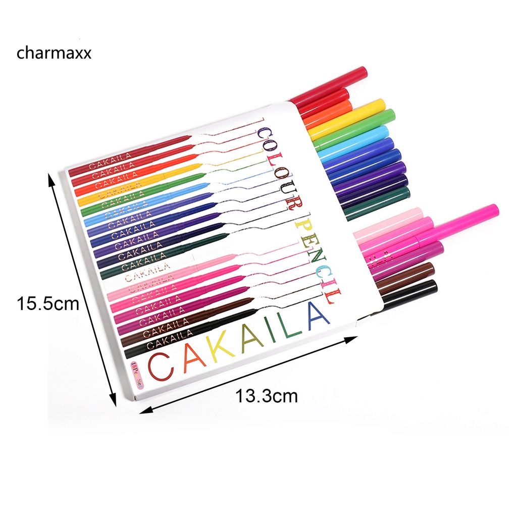 Bộ bút kẻ mắt 18 màu sắc chống thấm nước dễ tẩy trang | BigBuy360 - bigbuy360.vn