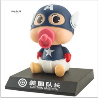 Mô Hình Captain baby Size Cao 11cm- Lắc Đầu Trang Trí Ôtô , Trang trí Bánh Sinh Nhật