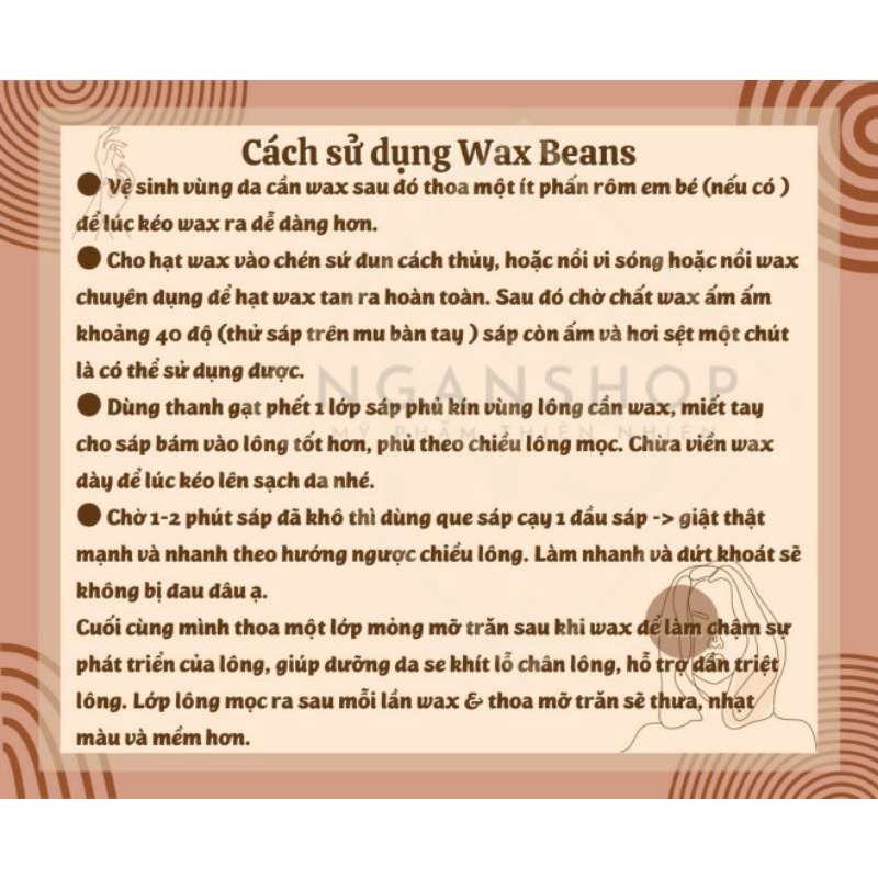[Tặng kèm que gỗ] Combo sáp wax nóng Hard Wax Bean 100gr, triệt lông lông vĩnh viễn | BigBuy360 - bigbuy360.vn