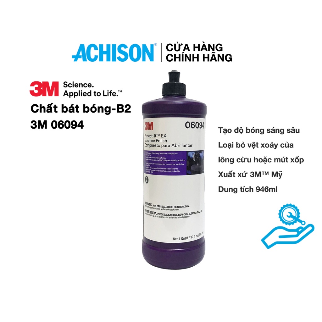 Hàng chính hãng 3M  dung dịch đánh bóng 3 bước 3M 36060 06094 06068 HỆ 3 BƯỚC