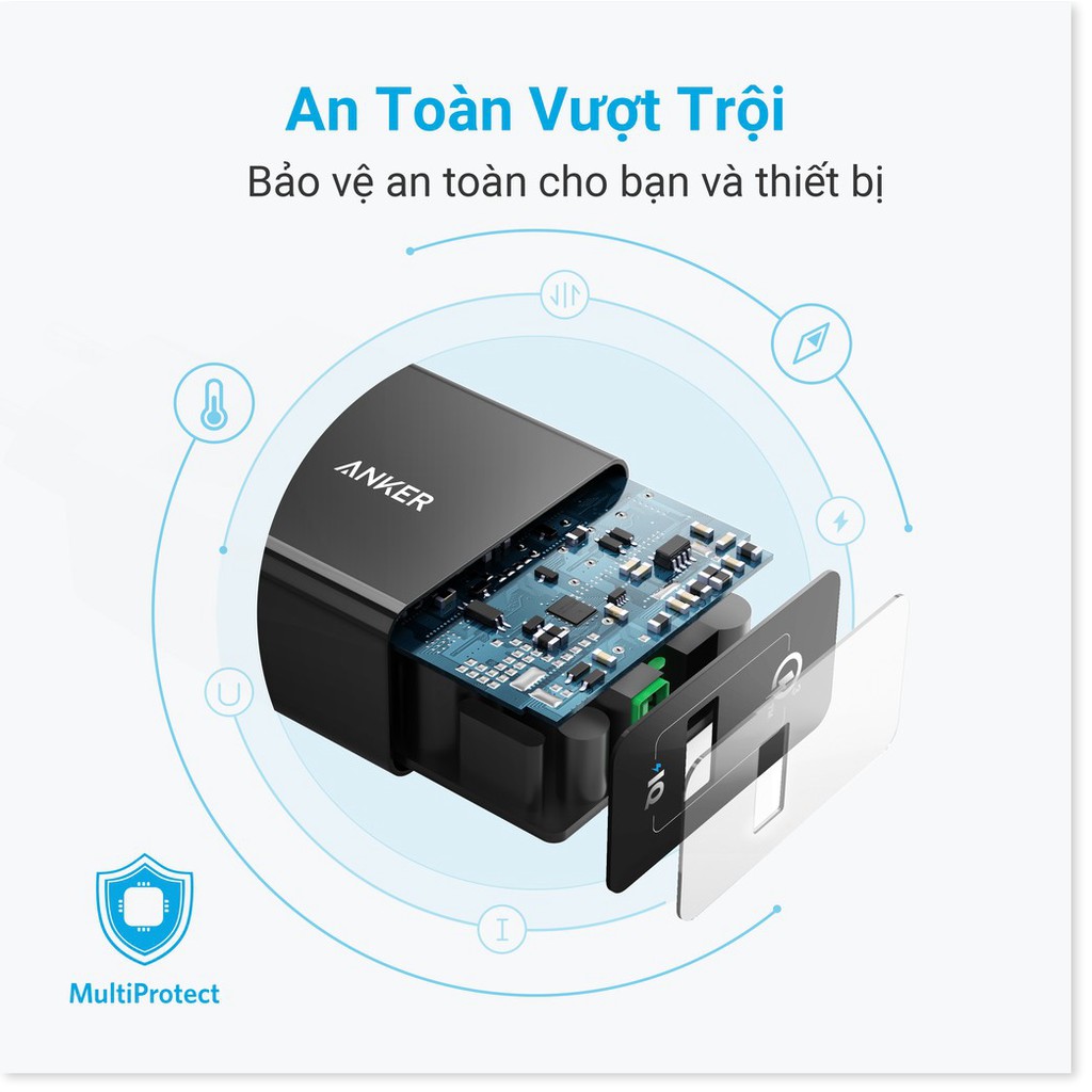 Sạc ANKER PowerPort+ 1 cổng 18w Quick Charge 3.0 - A2013
