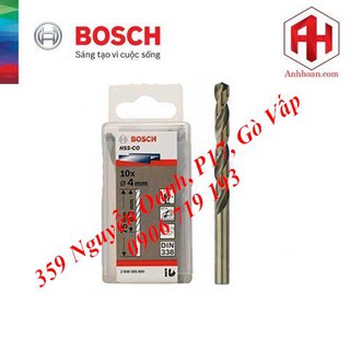 Bộ mũi khoan Inox Bosch HSS-Co 4mm (10 mũi)