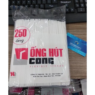 ( SIÊU ƯU ĐÃI ) Gói 250 Ống cong trắng