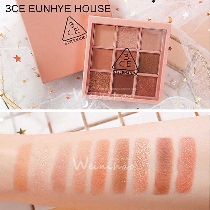 Bảng Phấn Mắt 9 Ô 3CE Eunhye House Mood Recipe Multi Eye Color Palette