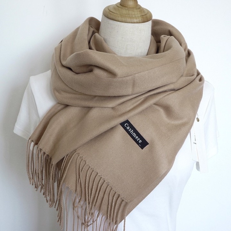 Khăn len choàng cổ lông cừu chất len dệt mịn - Khăn Cashmere Quảng Châu loại 1 quàng cổ giữ ấm mùa đông cho nam nữ