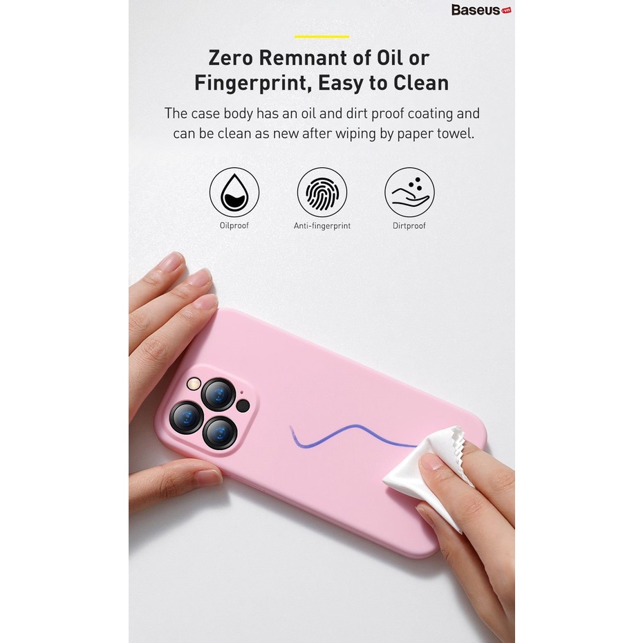Ốp lưng chống bám bẩn cho iPhone 13 Series Baseus Liquid Silica Gel Protective Case