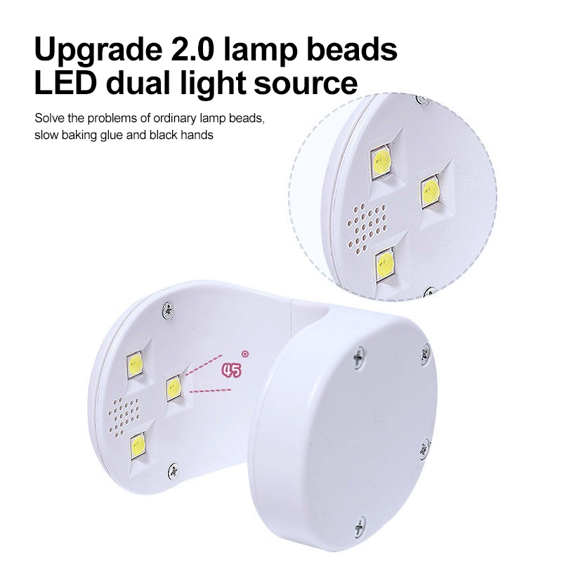 Set 32 đầu móng tay giả/ đèn sấy móng ANNIES nhỏ di động chuyên dụng