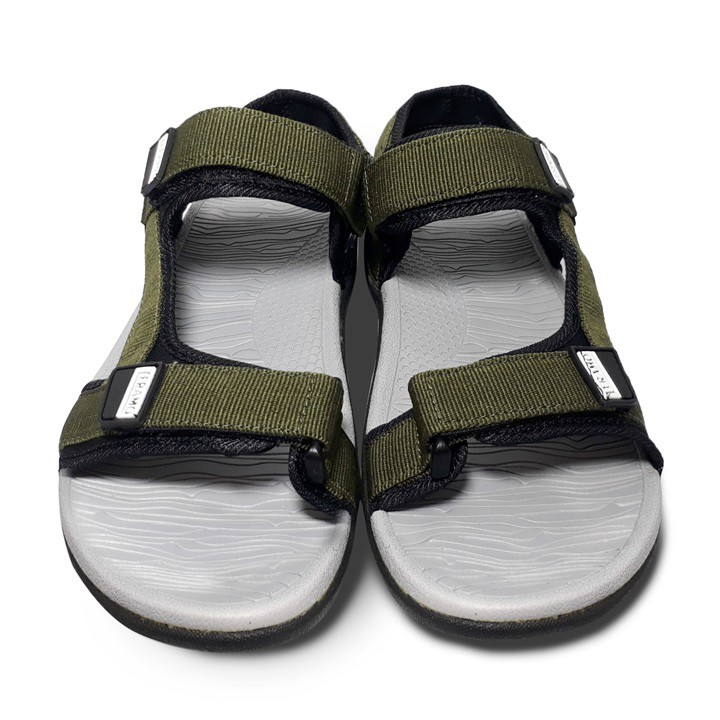 Giày sandal nam Teramo hay sandan nam TRM61 kiểu giày sandal nam quai chéo xanh rêu