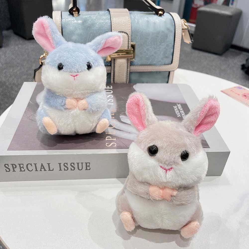 Móc Khóa Hình Thỏ Nhồi Bông Màu Sắc Ngọt Ngào REBUY1