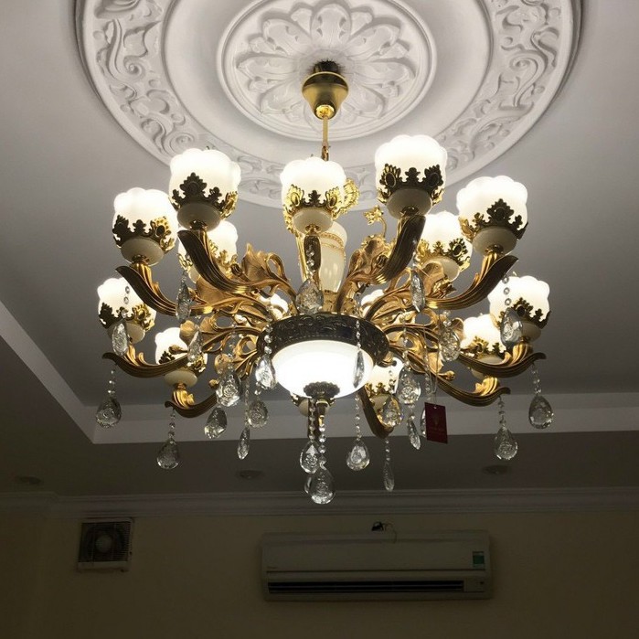 Đèn chùm MONSKY ORIOS kiểu dáng đẳng cấp, sang trọng trang trí nội thất hiện đại loại 15 tay - kèm bóng LED chuyên dụng.