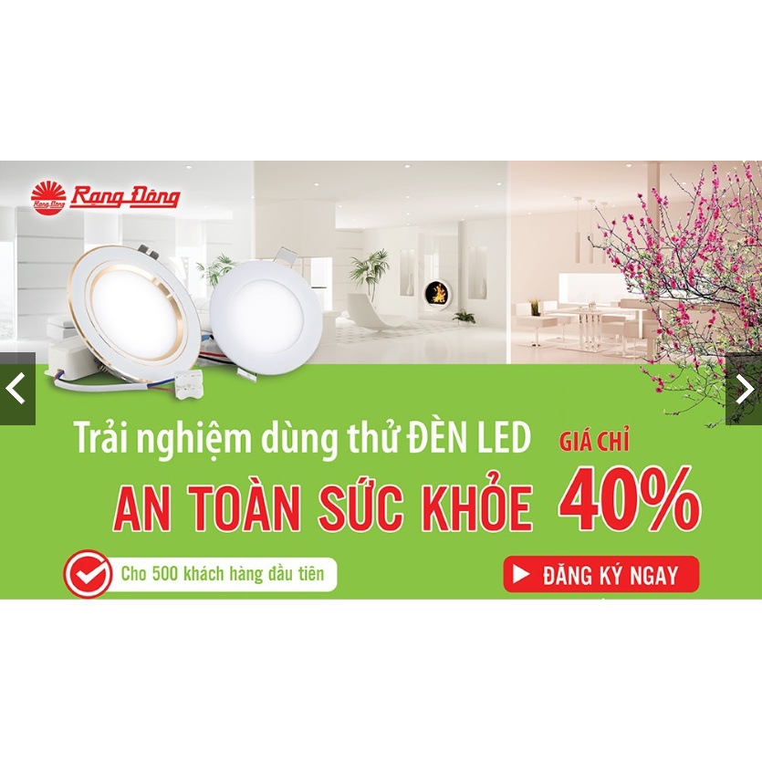 Đèn LED Downlight âm trần đổi màu 12W Rạng Đông AT10 ĐM 110/12W, Viền mạ bạc tinh tế