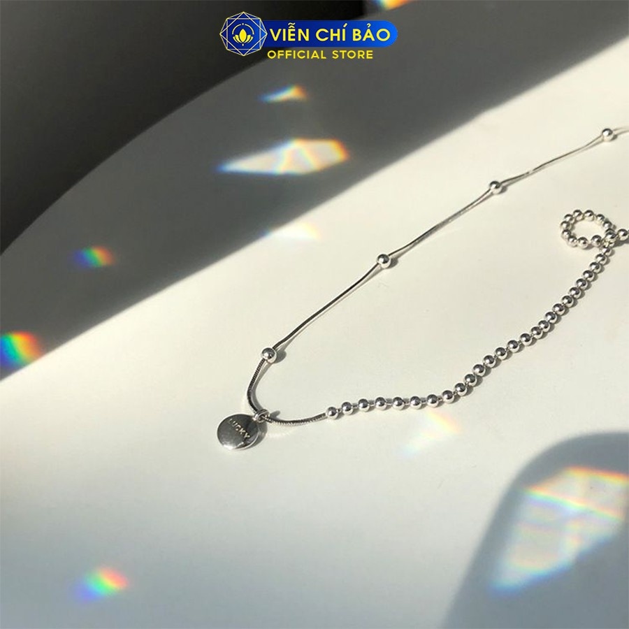 Dây chuyền bạc nữ Choker Lucky chất liệu bạc 925 thời trang phụ kiện trang sức nữ thương hiệu Viễn Chí Bảo D000169