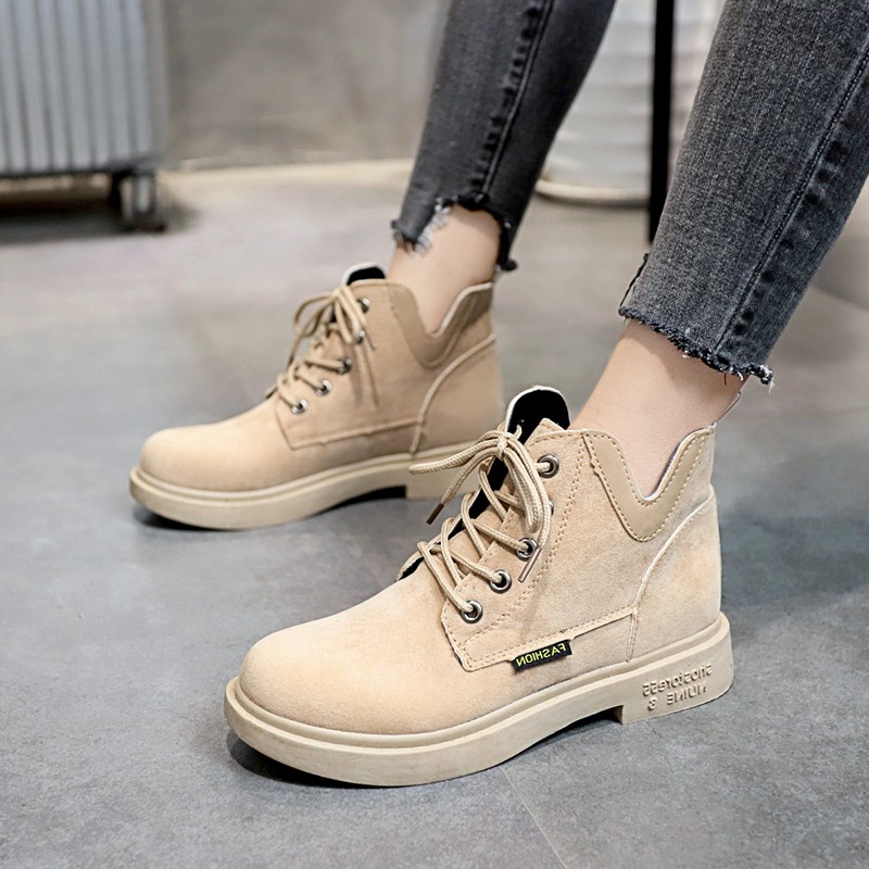 G354- GIÀY NỮ, BOOTS CỔ LƯNG DA LỘN