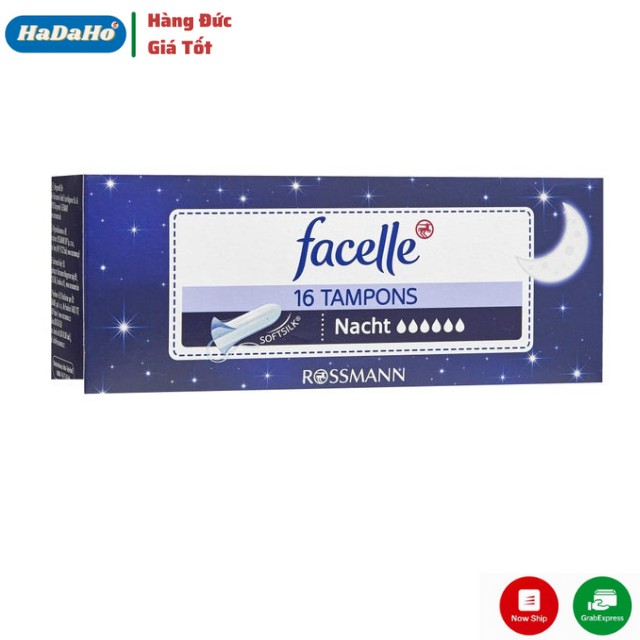 Băng vệ sinh Tampon Facelle Đức đầy đủ size