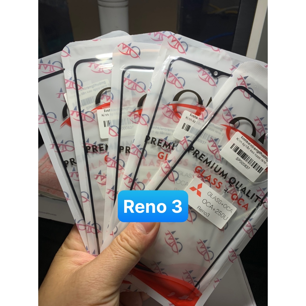 Kính ép Liền keo oppo Reno 3
