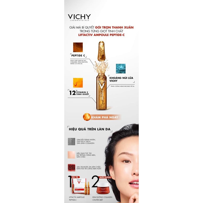 SERUM VICHY PEPTIDE-C CHỐNG LÃO HÓA VÀ KHÔI PHỤC DA HIỆU QUẢ (Date 2022)