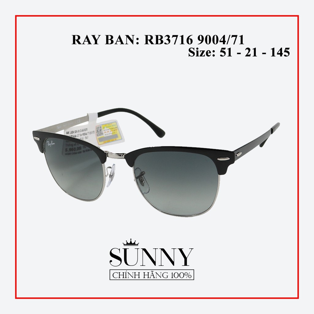 RB3716 9004/71 - Kính mát Ray-Ban chính hãng, bảo hành toàn quốc, kèm tem chống hàng giả của bộ công an cấp