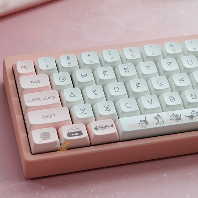 Keycap Cho Bàn Phím Cơ Mèo Chii Thick PBT XDA Profile 138 Phím EZPC