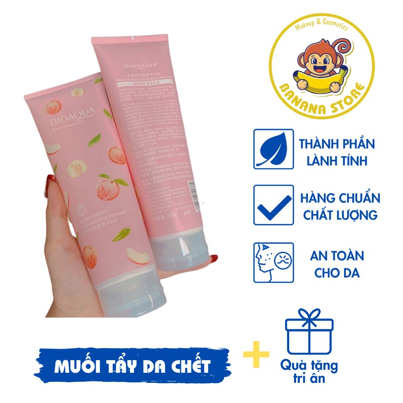 Tẩy Da Chết [FS] Muối Tẩy Da Chết đào, tẩy da chết dạng kem hương đào 250ML BANANA