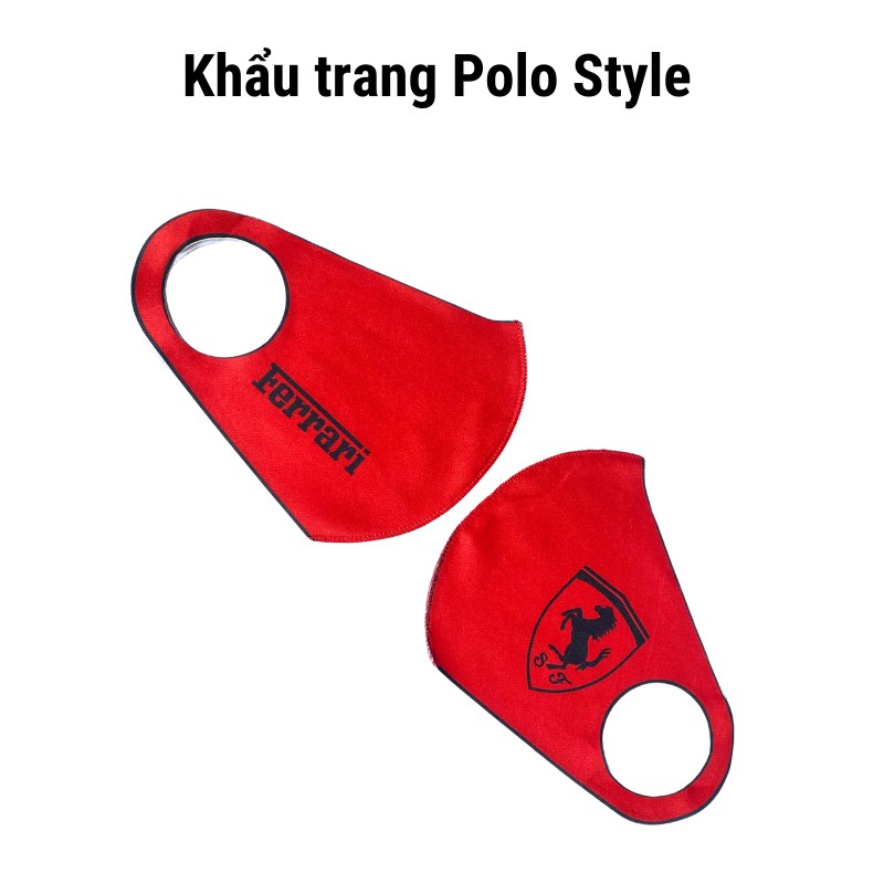 Khẩu trang Siêu xe Polo Style vải Su đẹp, đeo êm không đau tai