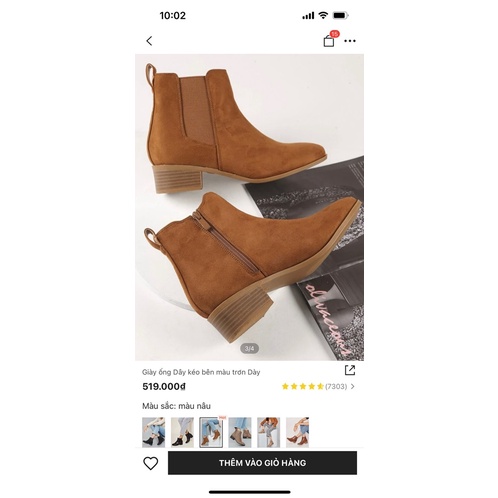 Giày boot nữ hàng shein mơi 100% giá tốt