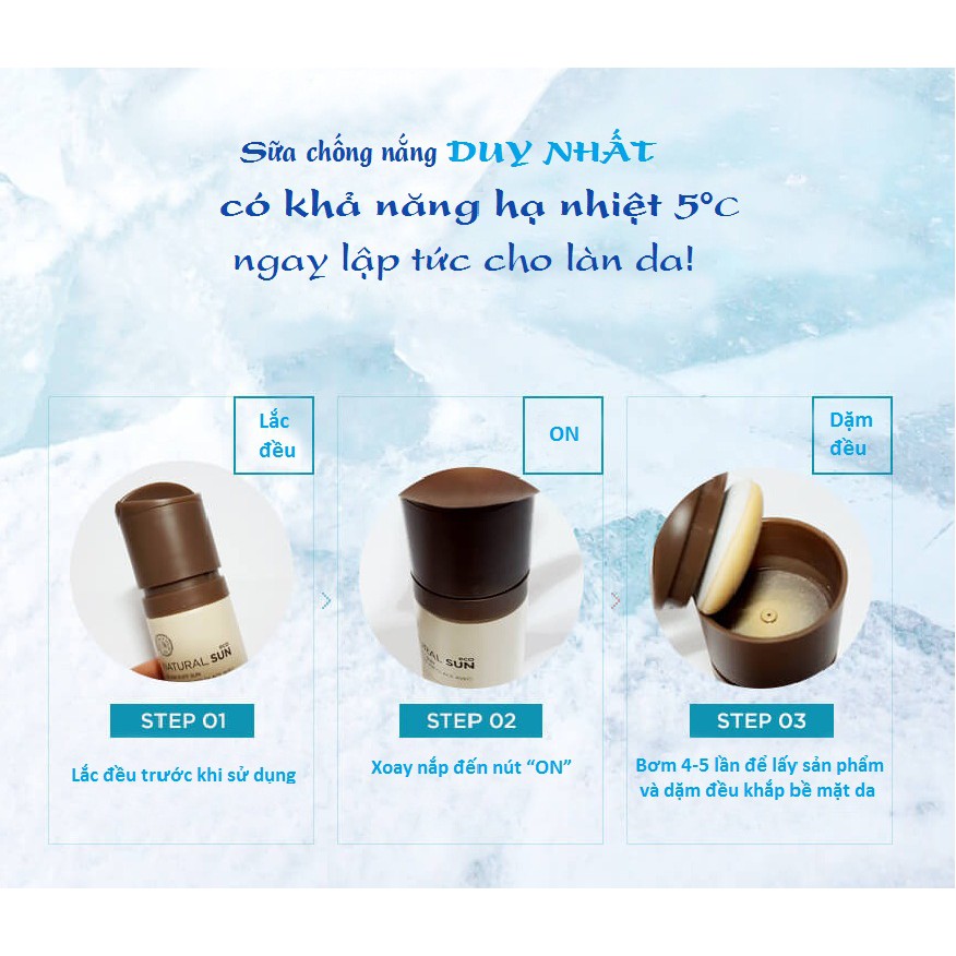 KEM CHỐNG NẮNG NATURAL SUN ECO ICE AIR PUFF SUN THE FACE SHOP