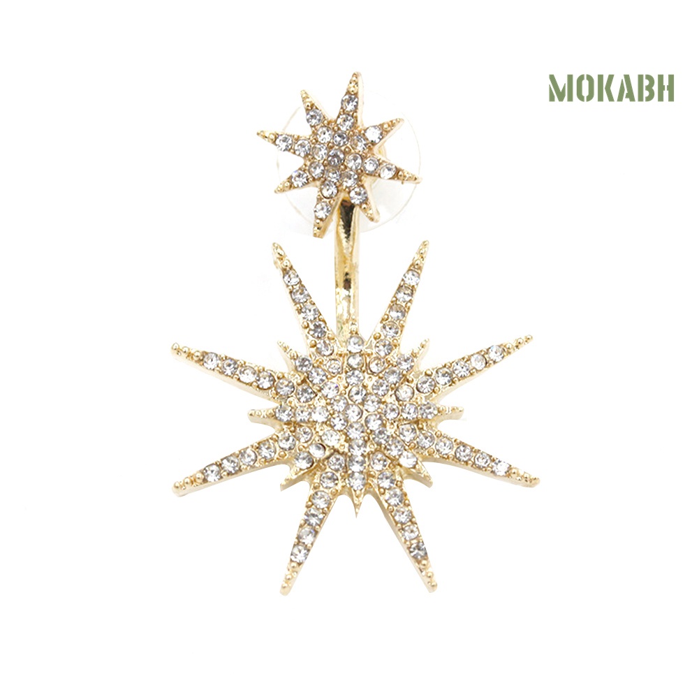 1 Đôi Bông Tai Hình Vũ Công Đính Đá Lấp Lánh Thời Trang