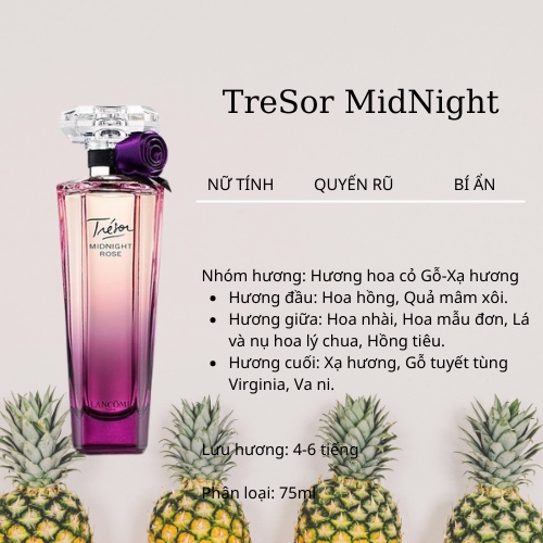 Nước Hoa Nữ Lancome TreSor MidNight Tím 75ml Mùi hương Ngọt ngào quyến rũ- Chisman