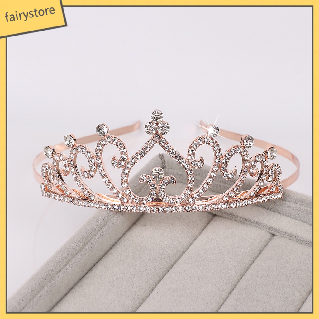 Vương miện đính đá thủy tinh xinh xắn dành cho bé gái
