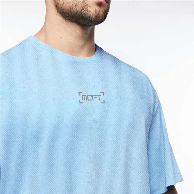 Áo thun thể thao lưới tay ngắn dáng rộng thoáng khí thời trang tập gym cho nam