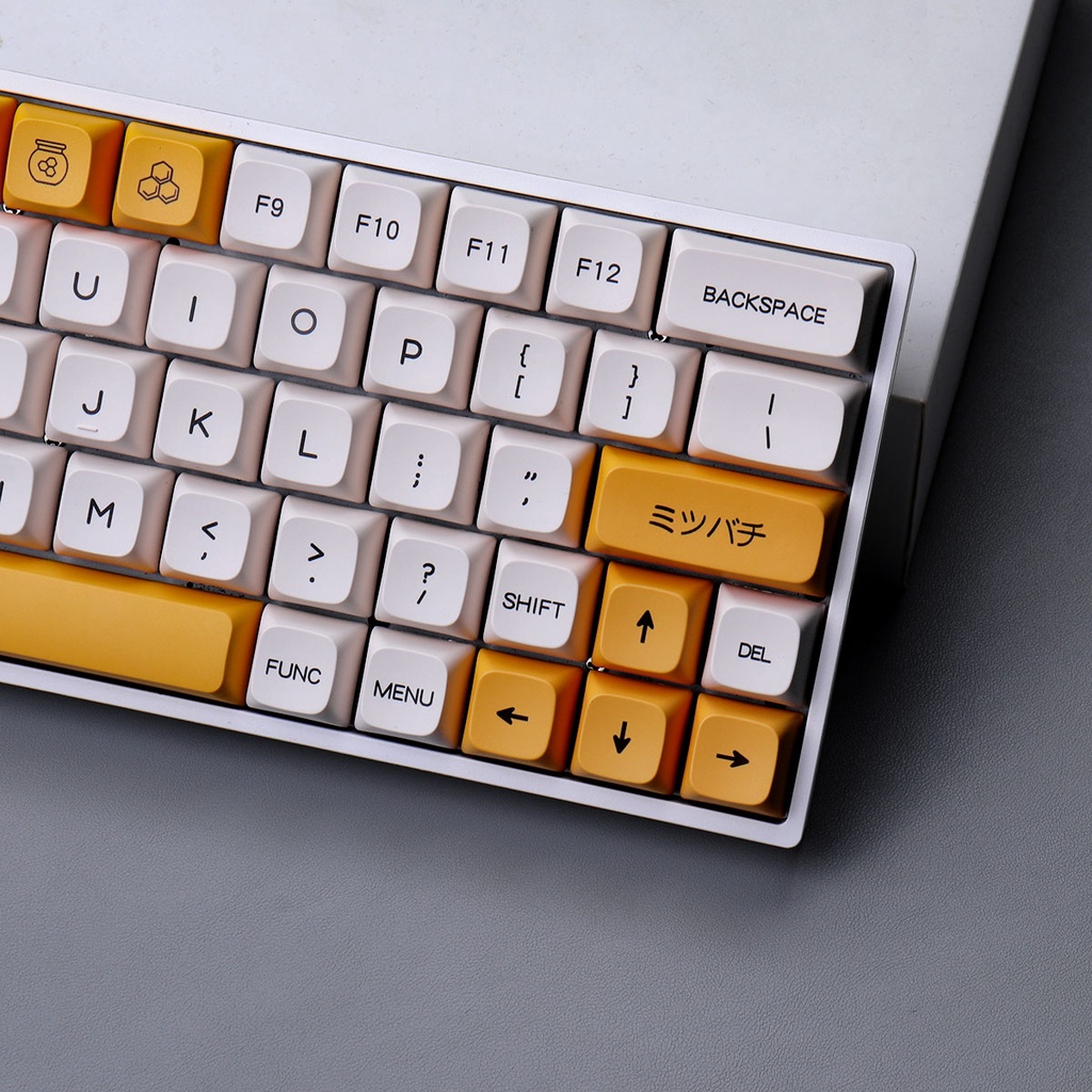 Keycaps XDA đơn ngữ Honey Bee &amp; Milk 140 Phím Cho phím cơ