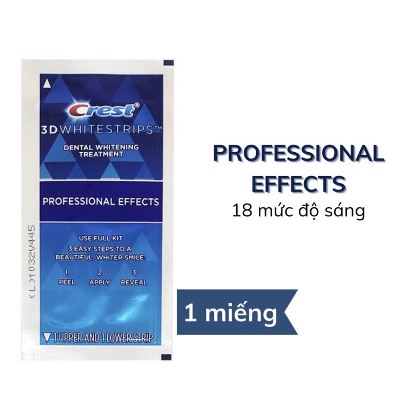 Miếng Dán Trắng Răng Crest 3D Whitestrips [Miếng Lẻ]