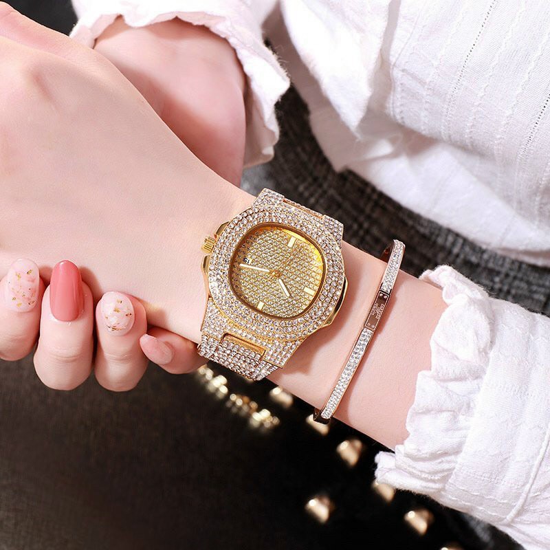 Đồng hồ thời trang nam nữ DZG D9 mặt vuông full đá dây kim loại - có lịch ngày siêu đẹp fdn4v | WebRaoVat - webraovat.net.vn