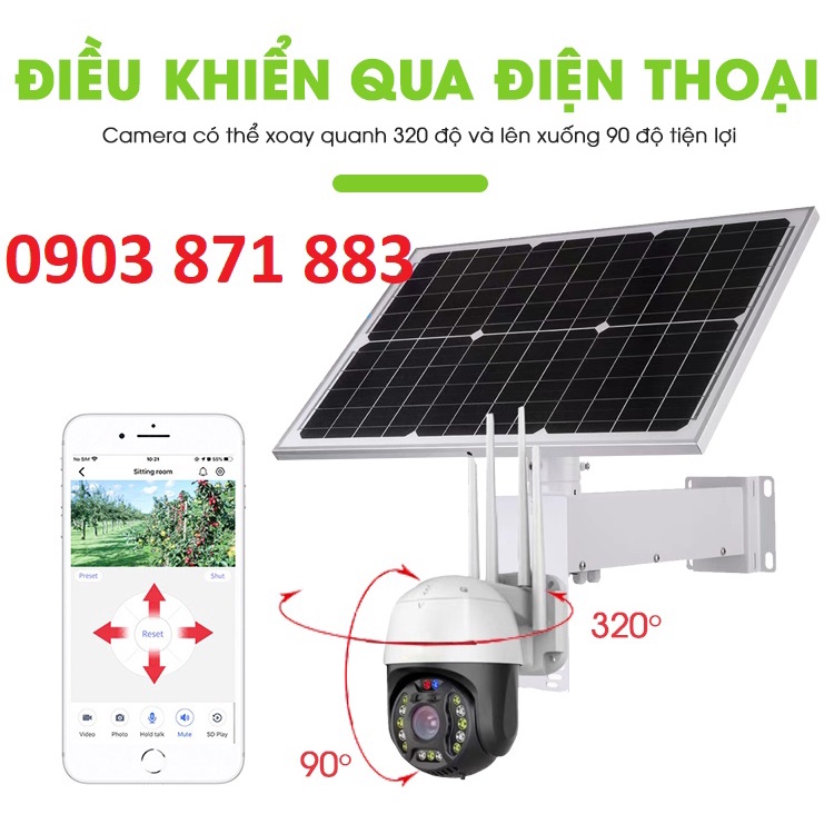 Camera năng lượng mặt trời JD-4020A1-4G 2.0MP - Camera giám sát 4G năng lượng mặt trời không dây 1080P HD