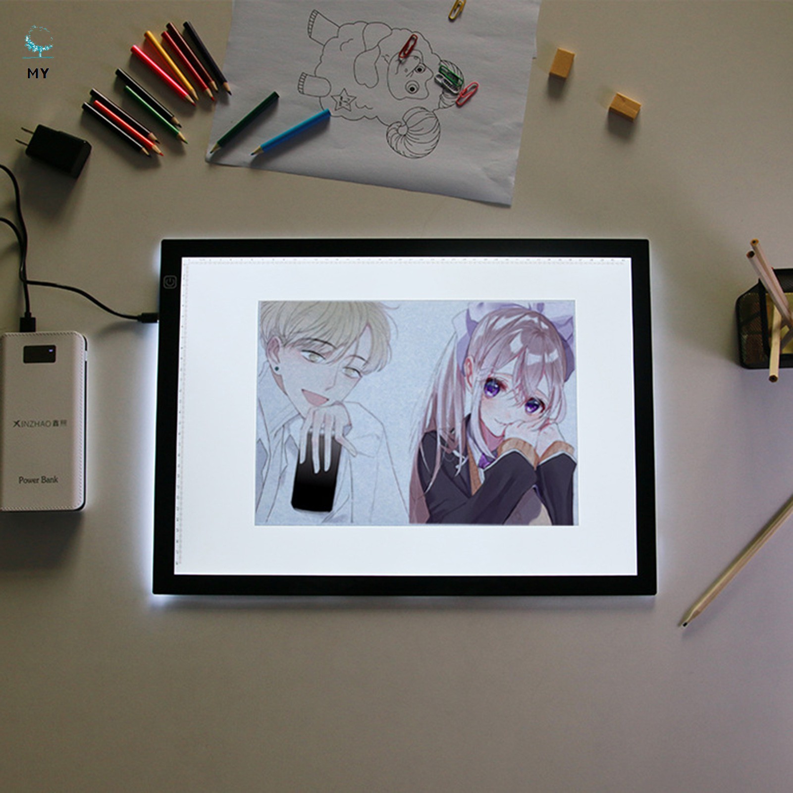 Bảng Vẽ Đèn Led Có Dây Sạc Usb