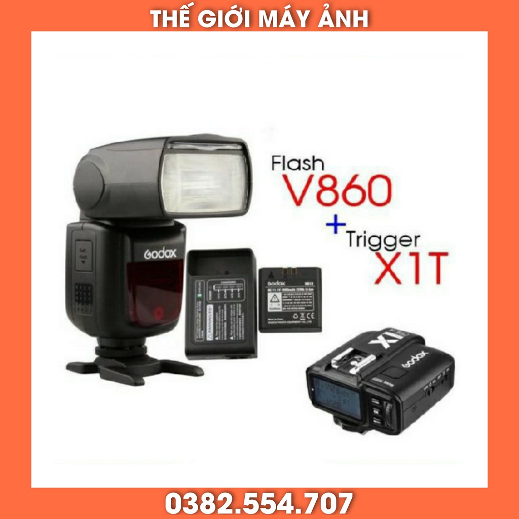 Đèn Flash Godox Li-ion VING V860II kèm Kích nổ Godox X1TX