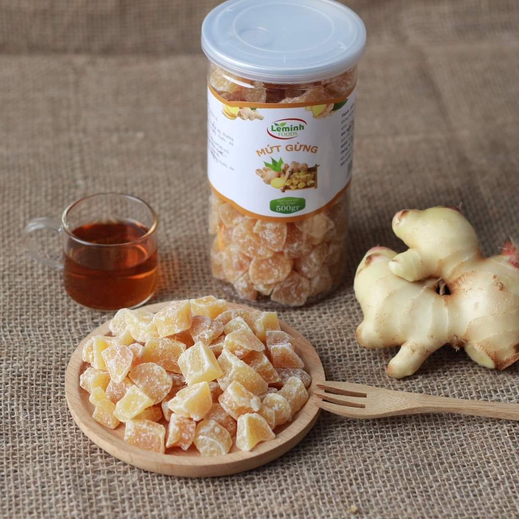 Mứt gừng viên sấy dẻo hộp 500g, 250g - Tốt cho sức khỏe