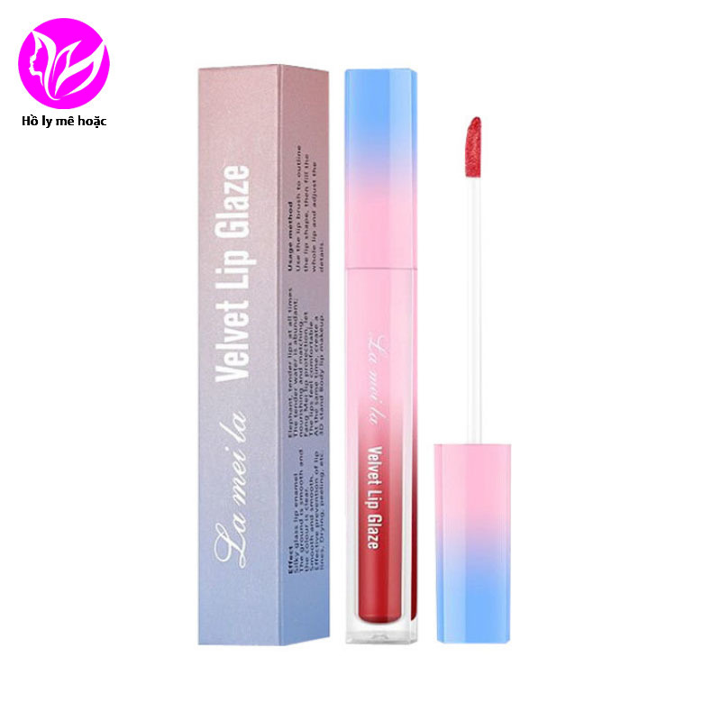 Lameila velvet lip glaze nữ không phai màu son bóng đỏ không thấm nước sexy lip glaze son môi