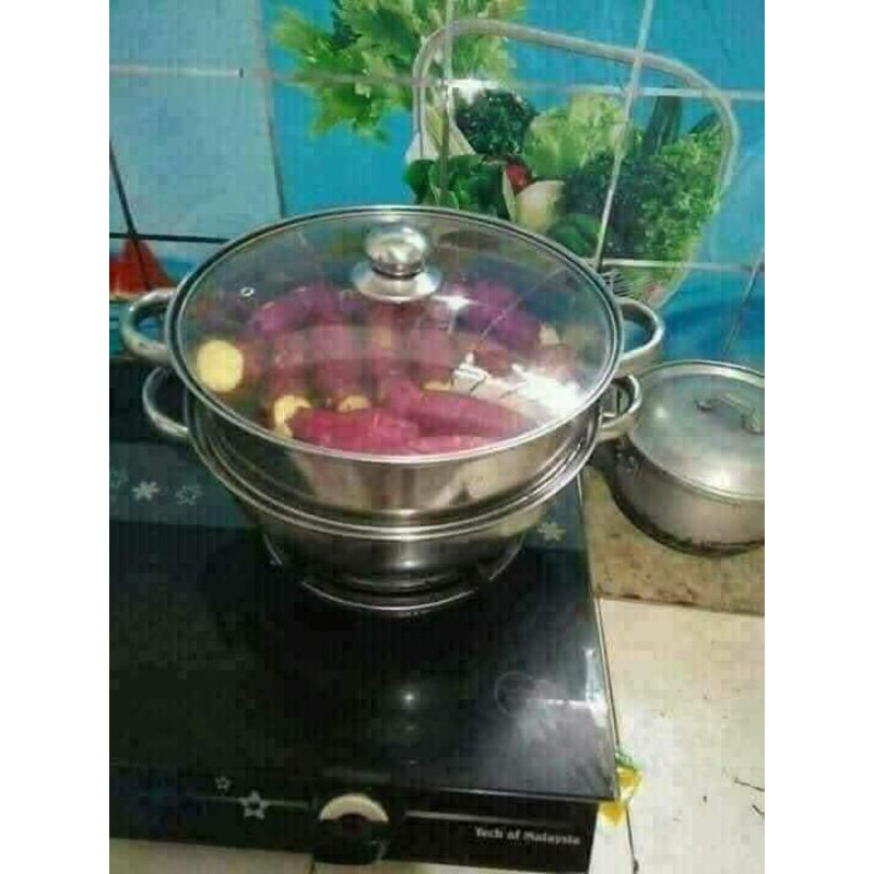 combo nồi hấp 2 tầng