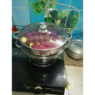 combo nồi hấp 2 tầng