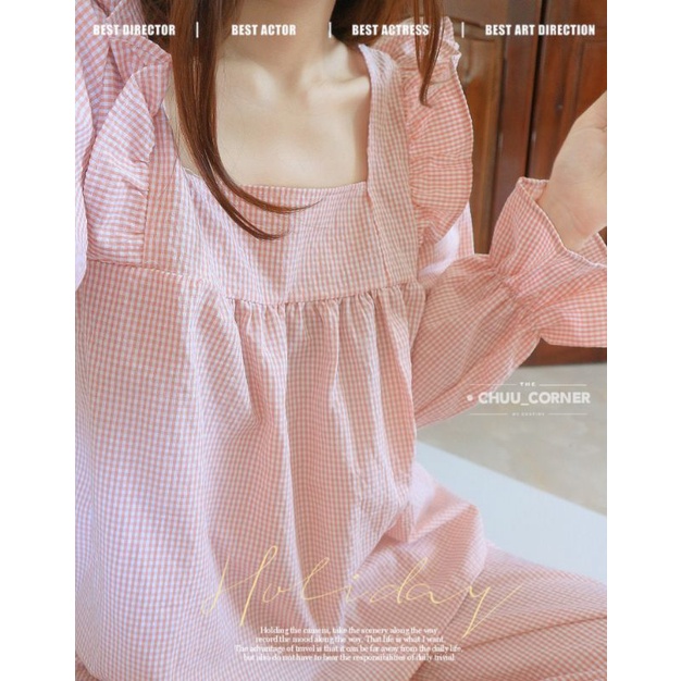 Bộ ngủ / mặc nhà pyjama dài ulzzang order