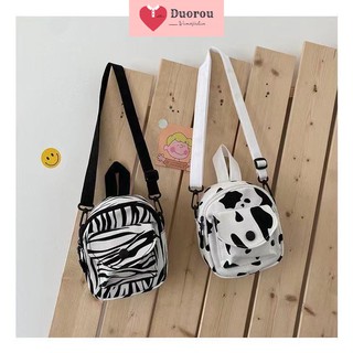 Túi Vải Canvas Đeo Chéo Phong Cách Hàn Quốc Xinh Xắn Dành Cho Nữ