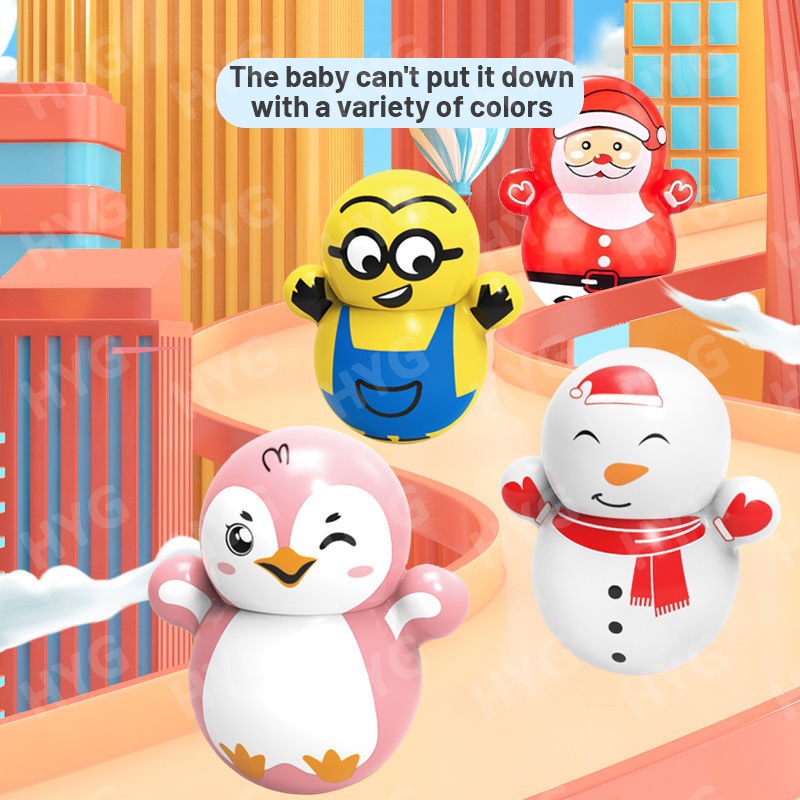 Đồ chơi lật đật HYG TOYS dễ thương để bàn trang trí làm quà Giáng sinh cho bé