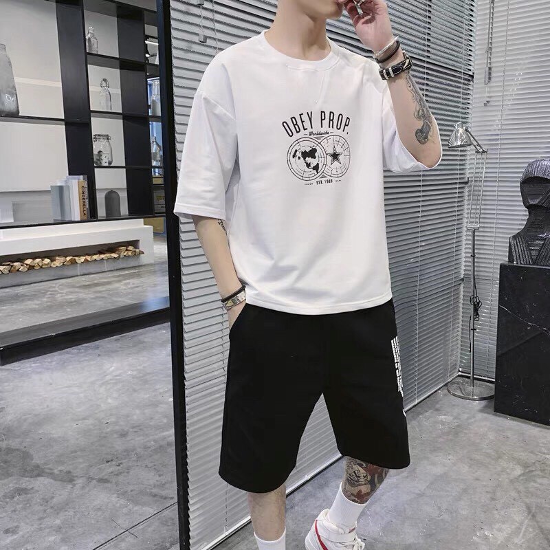 Bộ đồ nam OBEY PROP, bộ quần áo tập gym chất thun cotton - PANDO | BigBuy360 - bigbuy360.vn