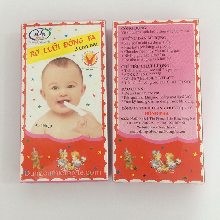 Rơ lưỡi trẻ em Đông Pha (5 cái/hộp)