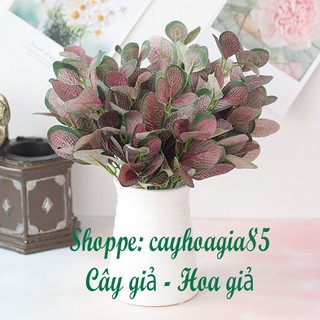 Cây giả _ PVC Trang Trí Lá tím
